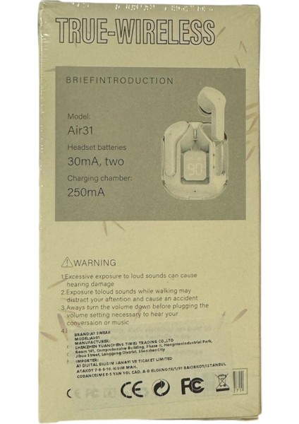 AİR31 Bluetooth Kulaklık V.53 modelleri