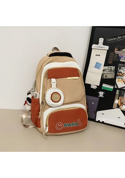 Kadın Retro Çok Bölmeli Büyük Kapasiteli Sırt Çantası (Yurt Dışından)