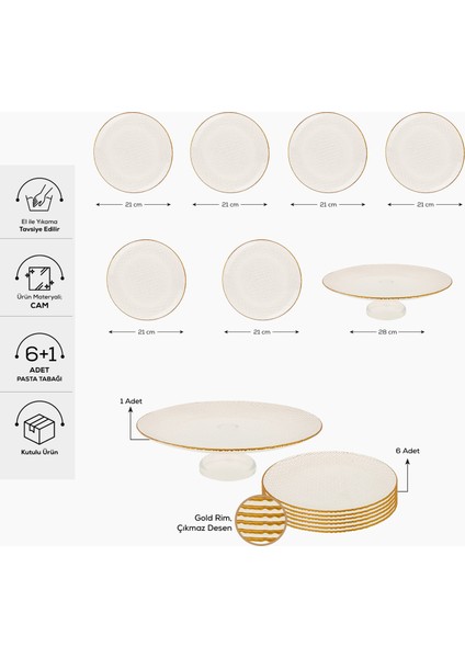 Tuana 7 Parça Pasta/Tatlı Seti