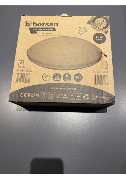 12W 3000K Oval LED Glop Armatür fiyatları