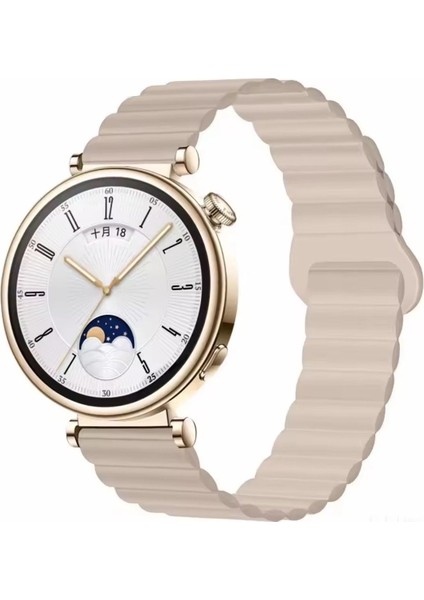 Huawei Watch Gt4 41MM ve Gt5 41MM Uyumlu Kordon Manyetik Ayarlanabilir Süet Dokulu Mıknatıslı Kayış