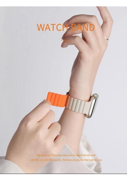 Huawei Watch Gt4 41MM ve Gt5 41MM Uyumlu Kordon Manyetik Ayarlanabilir Süet Dokulu Mıknatıslı Kayış