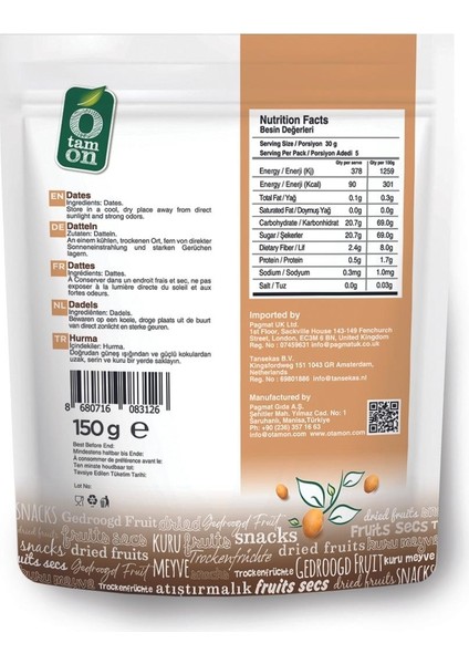 Hurma 150 gr x 8 Adet fiyatları