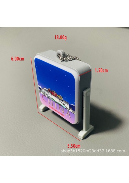 LED Işık Plak Anahtarlık Çin Karakteristik Mimari LED Işık Up Sırt Çantası Charms (Yurt Dışından)