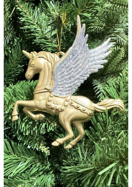 Yılbaşı Çam Ağacı Süsü Unicorn Gold 10 cm