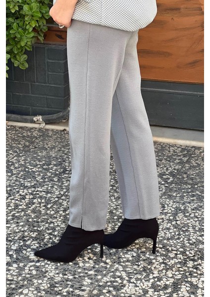 Dar Paça Triko Pantolon T25K-7000 Gri