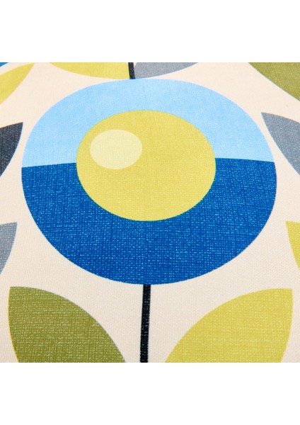 Soft Retro Geometri Kırlent - Renkli 43X43 cm