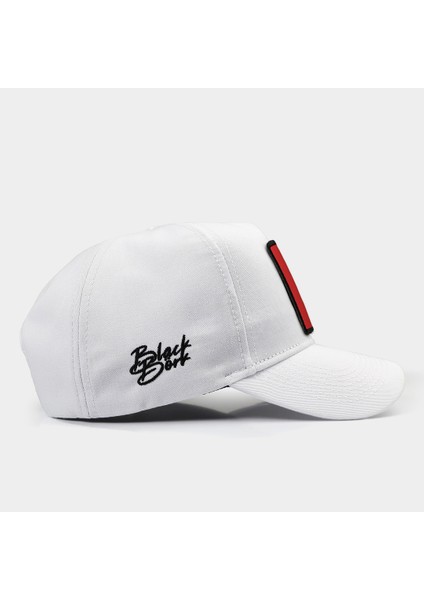 V1 Baseball Parmak - 1 Kod Logolu Unisex Beyaz Şapka