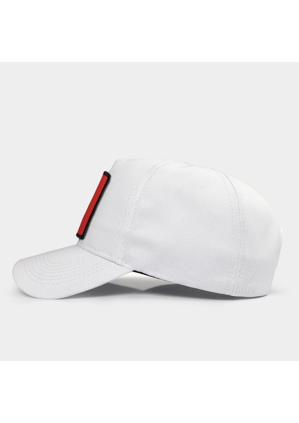 V1 Baseball Parmak - 1 Kod Logolu Unisex Beyaz Şapka