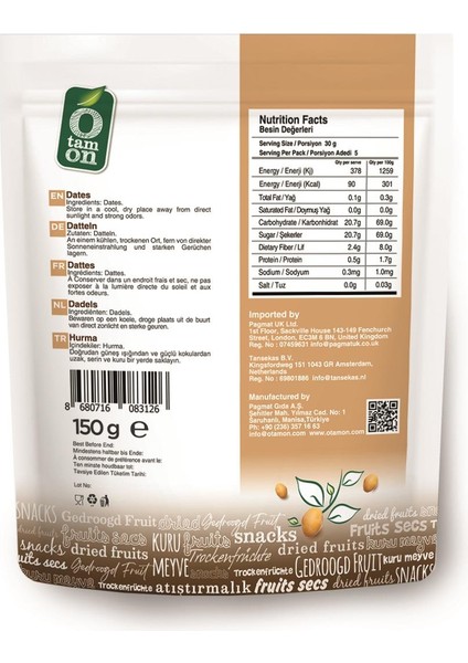 Hurma 150 gr fiyatları