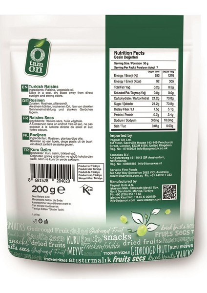 Kuru Üzüm 200 gr