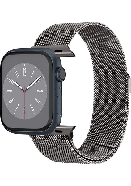 Apple Watch 49mm Ultra 2/1 - 46mm Seri 10 - 45mm Seri 9/8/7 - 44mm Seri SE2/SE/6/5/4 Kordon Kayış Band Metal Fit Graphite - AMP06925 fiyatları