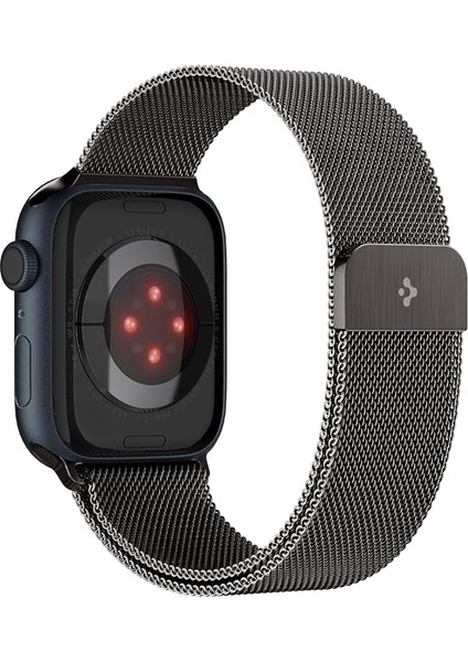 Apple Watch 49mm Ultra 2/1 - 46mm Seri 10 - 45mm Seri 9/8/7 - 44mm Seri SE2/SE/6/5/4 Kordon Kayış Band Metal Fit Graphite - AMP06925 modelleri