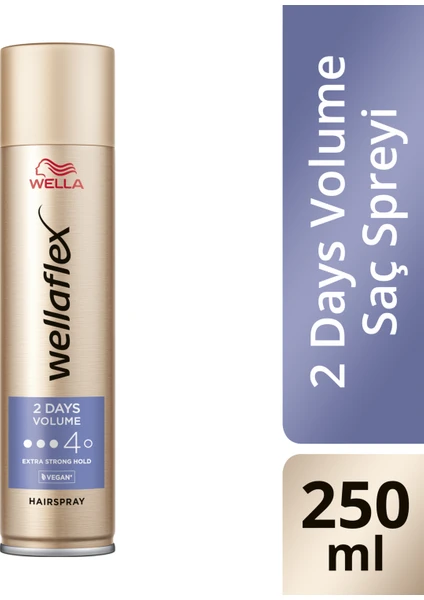 Wella Wellaflex 2 Days Volume 2 Gün Boyunca Hacim Veren Saç Spreyi Extra Strong Hold - 250 ml