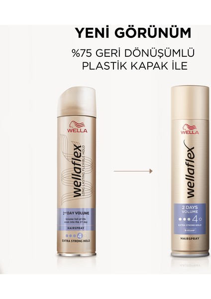 2 Days Volume 2 Gün Boyunca Hacim Veren Saç Spreyi Extra Strong Hold - 250 ml