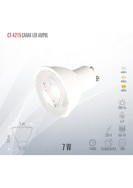 CT-4215 LED Ampul 7W
