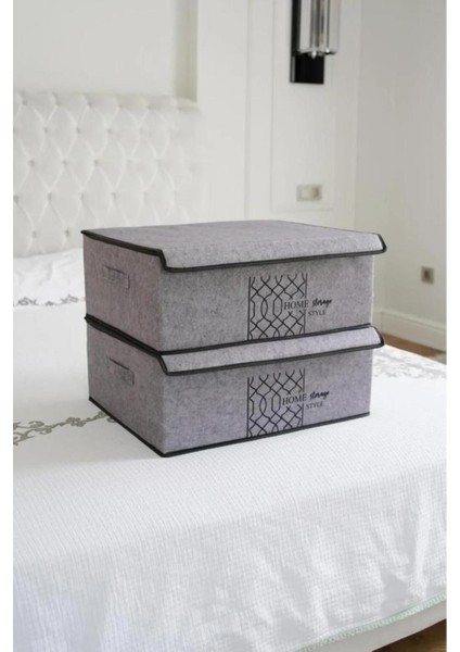 Tekno Trust Keçe Kapaklı Baza Hurcu, Çok Amaçlı Düzenleyici Organizer Kapaklı Kutu 50X40X19 cm fırsatları