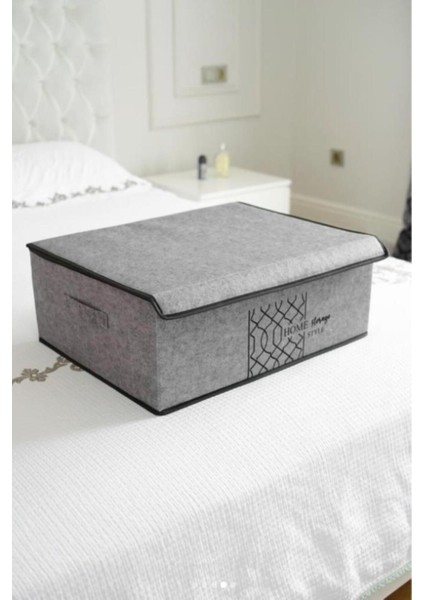 Tekno Trust Keçe Kapaklı Baza Hurcu, Çok Amaçlı Düzenleyici Organizer Kapaklı Kutu 50X40X19 cm indirimleri