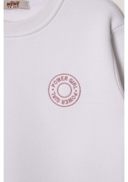 Power Girl Nakışlı Kız Çocuk Ekru Renk Sweat fiyatları