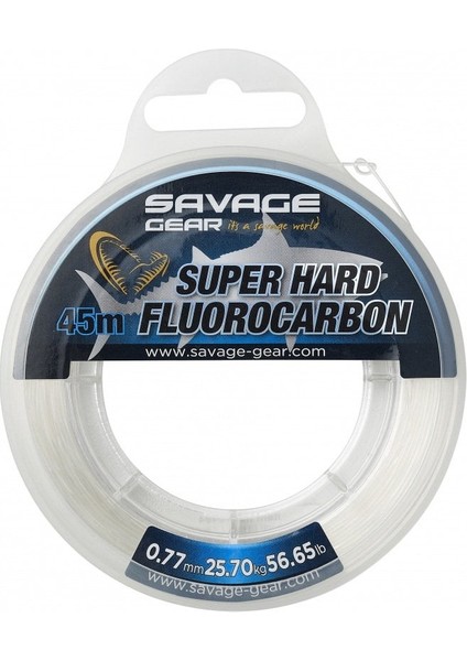 Savage Gear Super Hard Fluorocarbon 45 M 0.77 mm 25.70 kg 56.65 Lb Clear