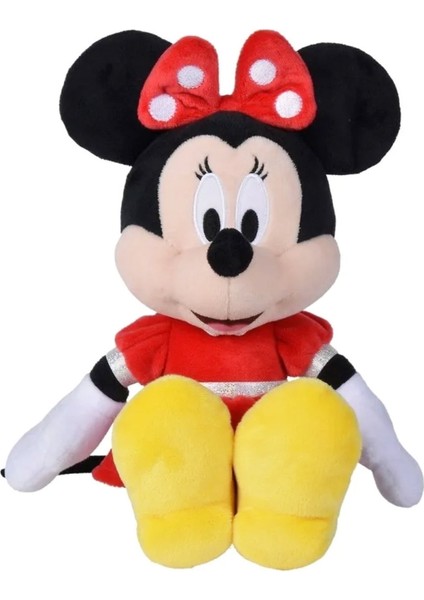 Lisanslı Minnie Kırmızı Elbiseli Peluş 30 cm ile Minnie'nin Sihirli Dünyasına Girin!