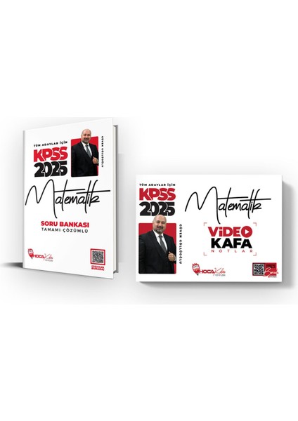 2025 KPSS Gy-Gk Matematik Qr Kod Çözümlü Soru Bankası - Matematik Video Ders Notları 2'li Set