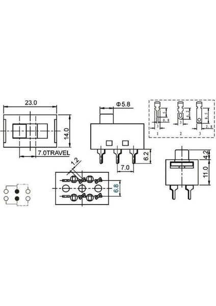 Çetinler Sürgülü Anahtar 6 Kontak 0-1 220 V 8A