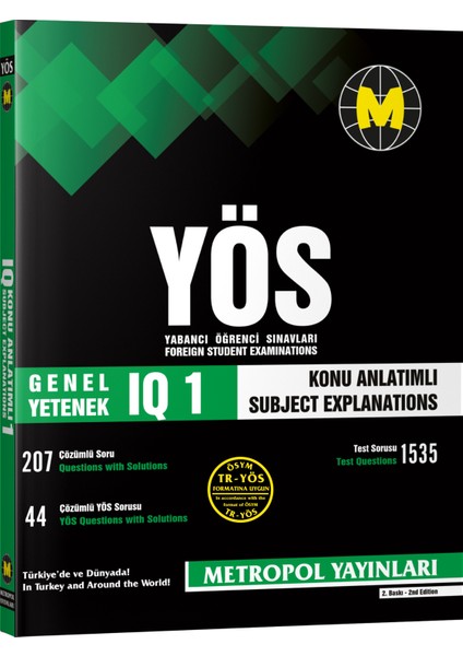 TR-YÖS GENEL YETENEK (IQ)-1 (KONU ANLATIMLI-ÖRNEK ÇÖZÜMLÜ)