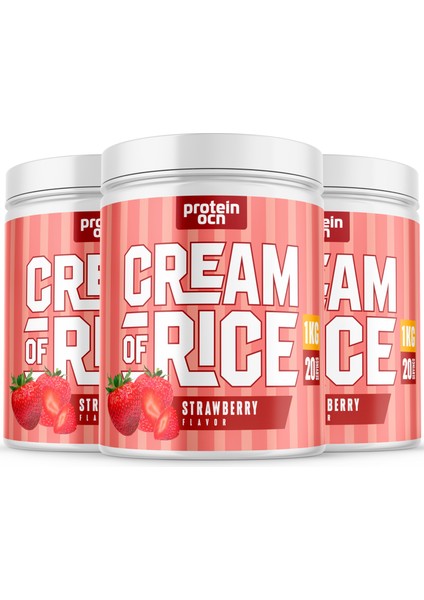 Cream Of Rice Pirinç Kreması Çilek 1kg x 3 Adet