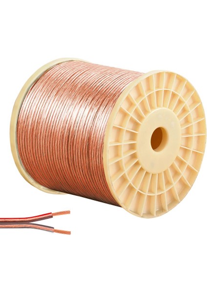 Cable Cable Cablecable Hoparlör Kablosu Kordon 2x1.5 Şeffaf Makaralı 150 Metre