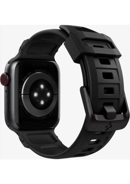 Apple Watch 49mm Ultra 2/1 - 46mm Seri 10 - 45mm Seri 9/8/7 - 44mm Seri SE2/SE/6/5/4 Kordon Kayış Rugged Band Matte Black - AMP02854