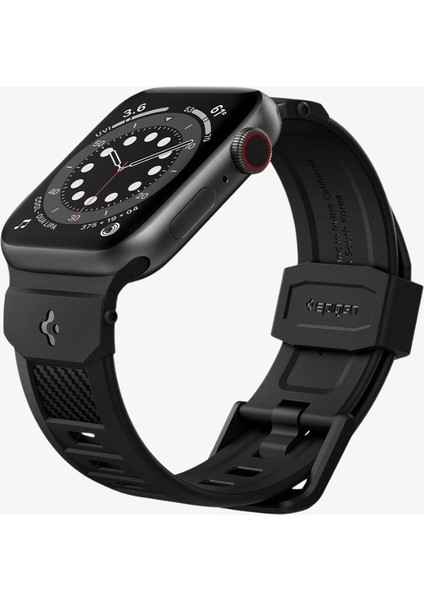 Apple Watch 49mm Ultra 2/1 - 46mm Seri 10 - 45mm Seri 9/8/7 - 44mm Seri SE2/SE/6/5/4 Kordon Kayış Rugged Band Matte Black - AMP02854