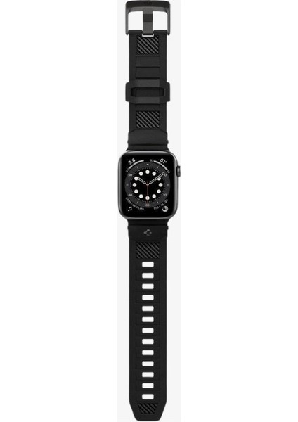 Apple Watch 49mm Ultra 2/1 - 46mm Seri 10 - 45mm Seri 9/8/7 - 44mm Seri SE2/SE/6/5/4 Kordon Kayış Rugged Band Matte Black - AMP02854