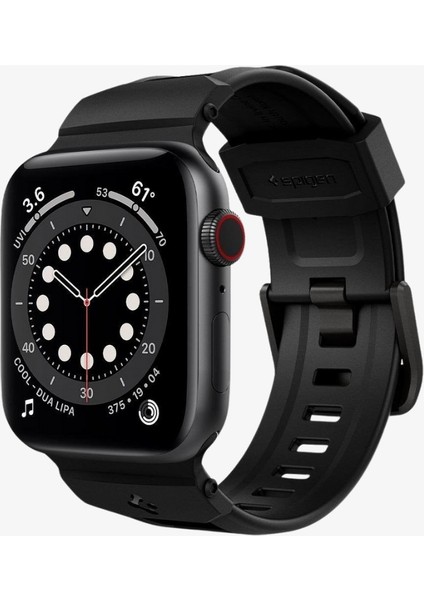 Apple Watch 49mm Ultra 2/1 - 46mm Seri 10 - 45mm Seri 9/8/7 - 44mm Seri SE2/SE/6/5/4 Kordon Kayış Rugged Band Matte Black - AMP02854