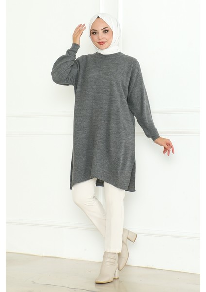 Ebrar Triko Tunik 1129 - Antrasit