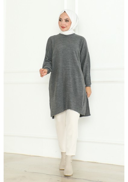 Ebrar Triko Tunik 1129 - Antrasit