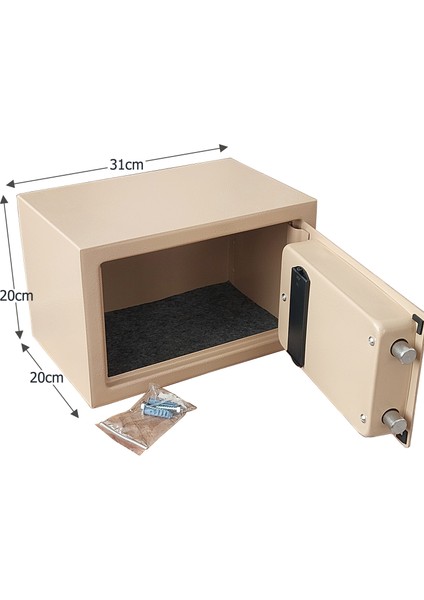 Şık Tasarımlı Orta Boy Şifreli Çelik Kasa, Elektronik Tuşlu Değerli Eşya Para Kasası 31x20x20cm modelleri
