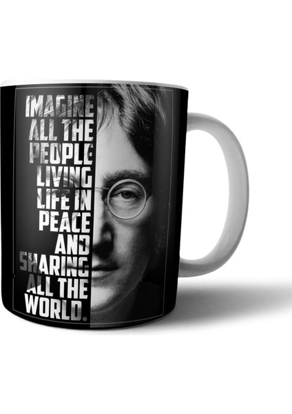 John Lennon Imagine Beatles Kupa Bardak Model 1
