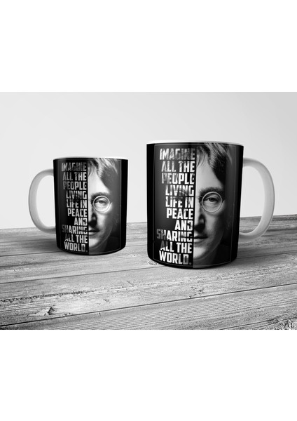 John Lennon Imagine Beatles Kupa Bardak Model 1
