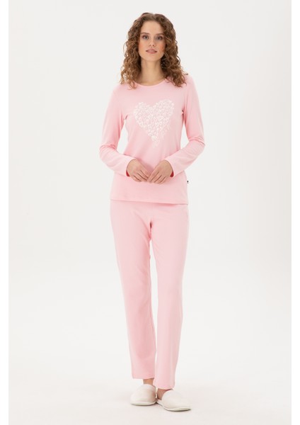Kadın Pembe Pijama Takım 50303414-VR041