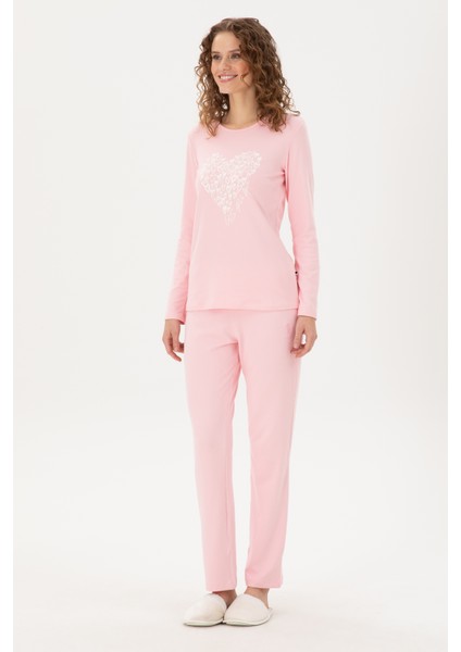 Kadın Pembe Pijama Takım 50303414-VR041
