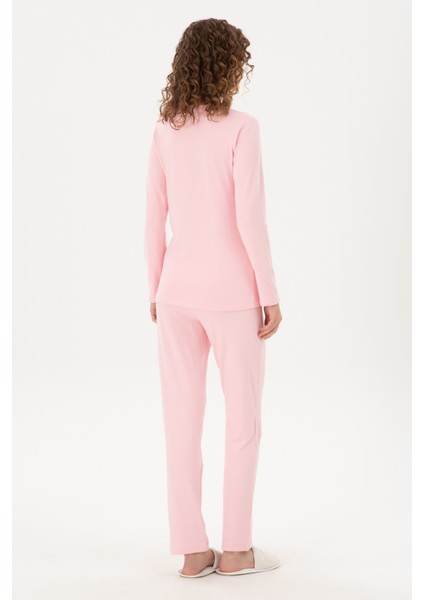 Kadın Pembe Pijama Takım 50303414-VR041