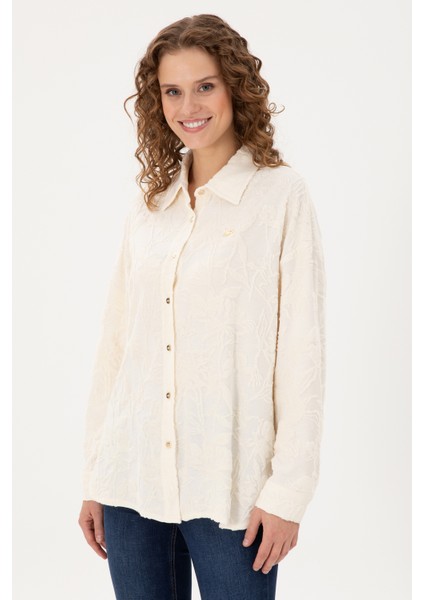 Kadın Krem Gömlek Örme 50298166-VR071
