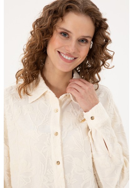 Kadın Krem Gömlek Örme 50298166-VR071 fiyatları