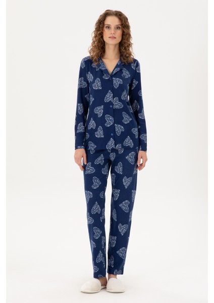Kadın Lacivert Pijama Takım 50302757-VR033