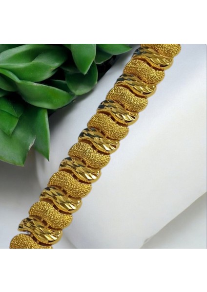 Kadın 22 Ayar Altın Kaplama Bileklik