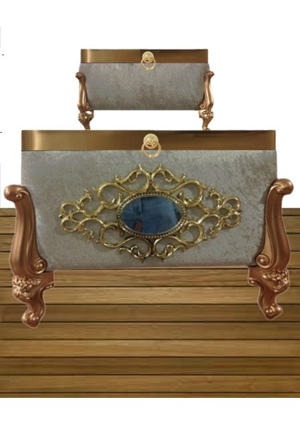 Sandık Nişan Bohça Damat Gelin Sandığı 2'li 0657