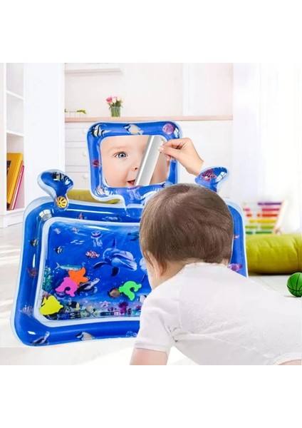 Aynalı ve Çıngıraklı Bebek Su Oyun Matı (Tummy Tıme) Karın Üstü Aktivite Oyun Matı fiyatları