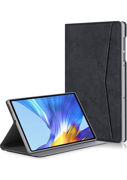 Lenovo Tab M10 Plus Mermer Kumaş Dokulu Deri Kılıf Için (Yurt Dışından)