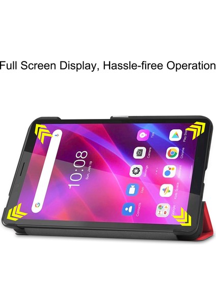 Lenovo Tab M7 3. Nesil Için Custer Texture Deri Kılıf (Yurt Dışından)